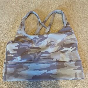 Lululemon lavender camo sports bra